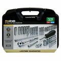 Pro-Grade 0.25 in. Drive SAE & Metric Socket Set - 37 Piece 19216